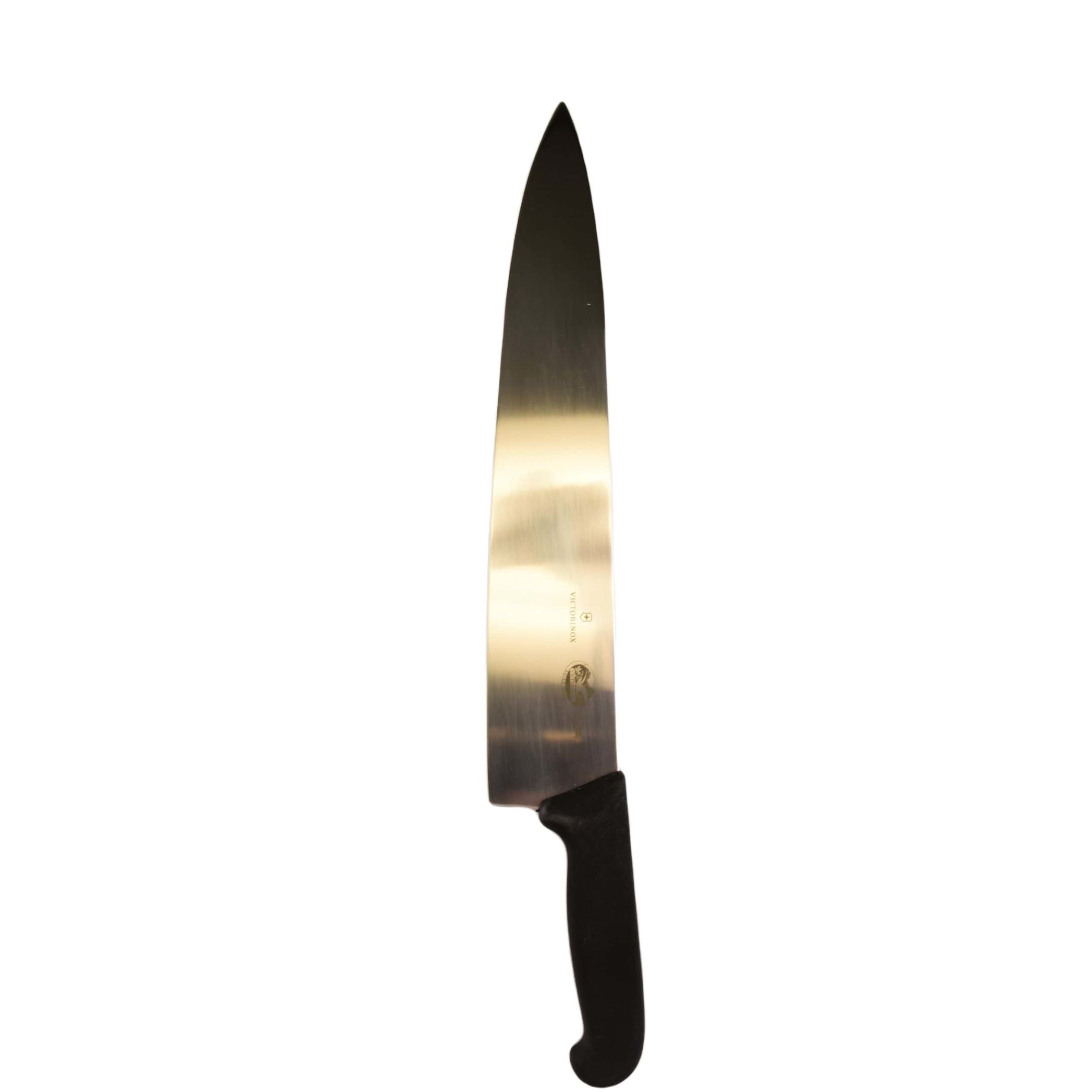 victorinox chef knife 12 black plastic fibrox handle