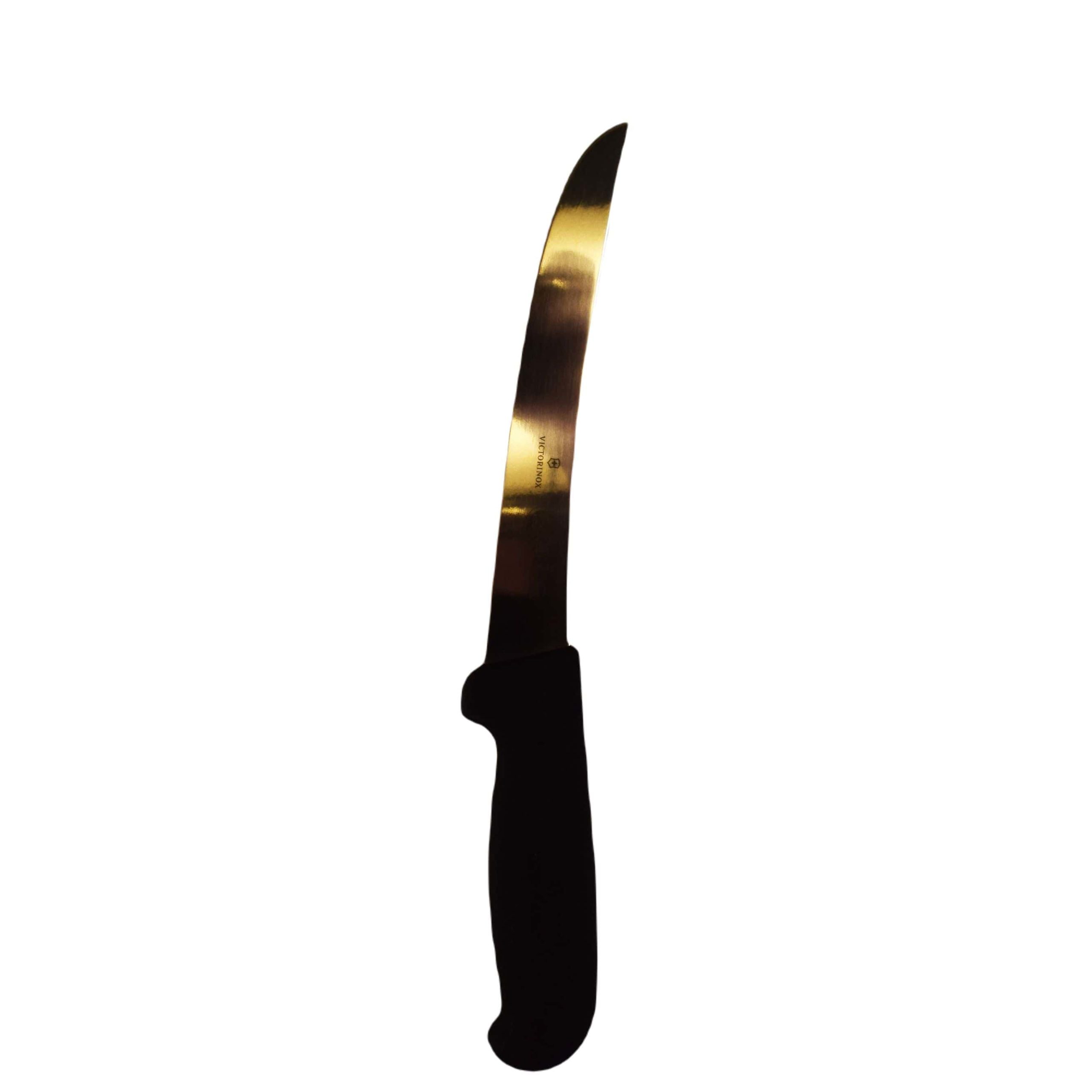 victorinox boning knife 6 curved stiff wide black plastic fibrox handle