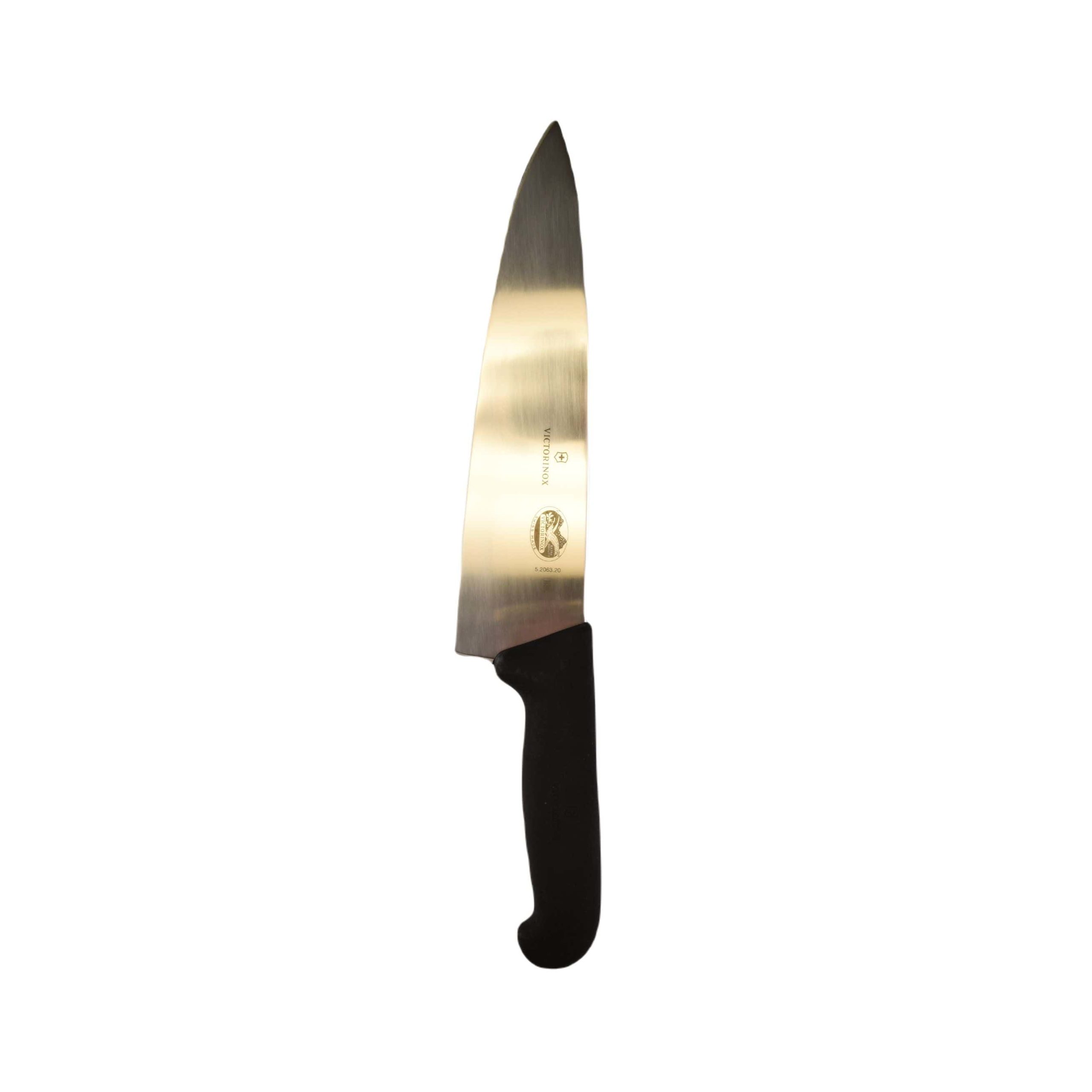 victorinox chef knife 8 wide black plastic fibrox handle