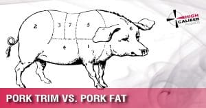Pork Trim vs. Pork fat High Caliber know your meat block