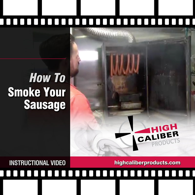 how to smoke sausage with high caliber products video tutorial